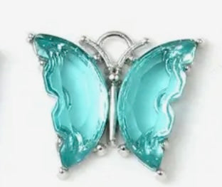 Light teal crystal butterfly