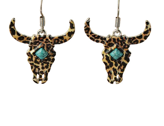 Leopard print steer head