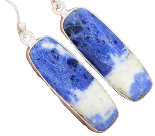 Blue/white marble silver plated