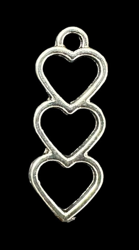 Silver Triple heart