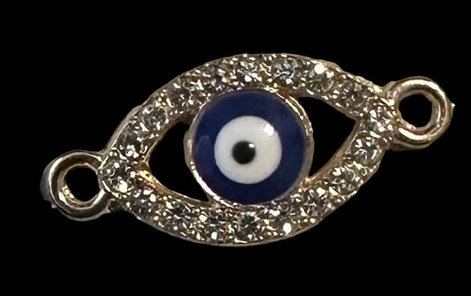 Evil eye gold/crystal