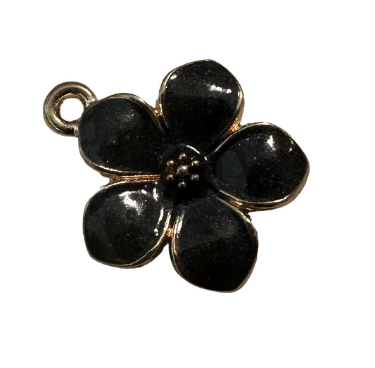 Black/gold flower