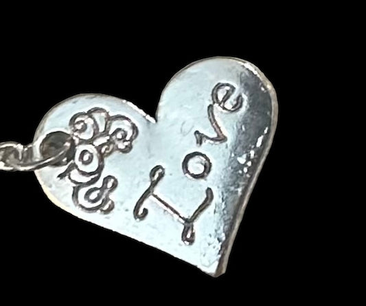 Silver love heart